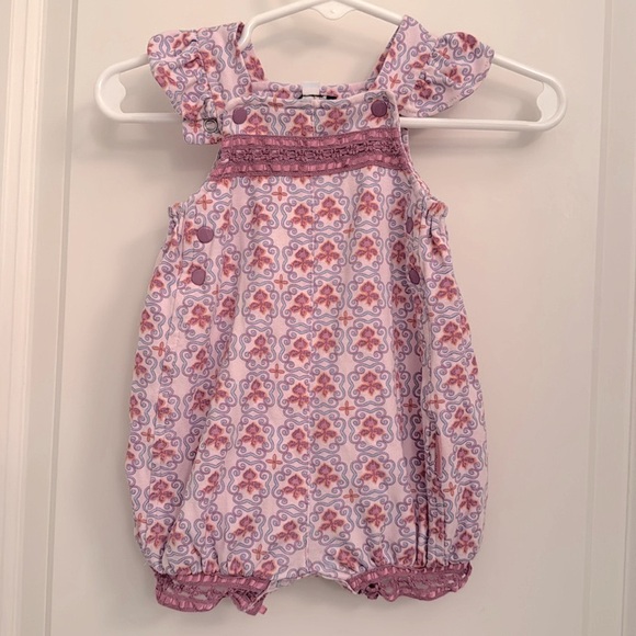 Rabbit Moon Adorable Baby Purple Romper 0-3mo - Picture 2 of 7